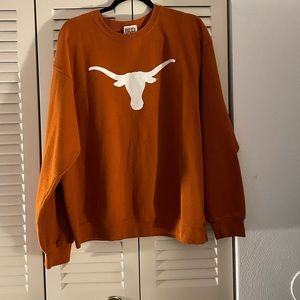 Burnt orange longhorn crewneck.